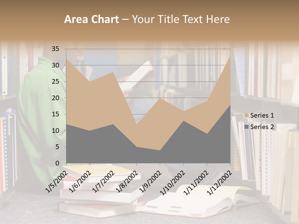 Bookshelf African Student PowerPoint Template