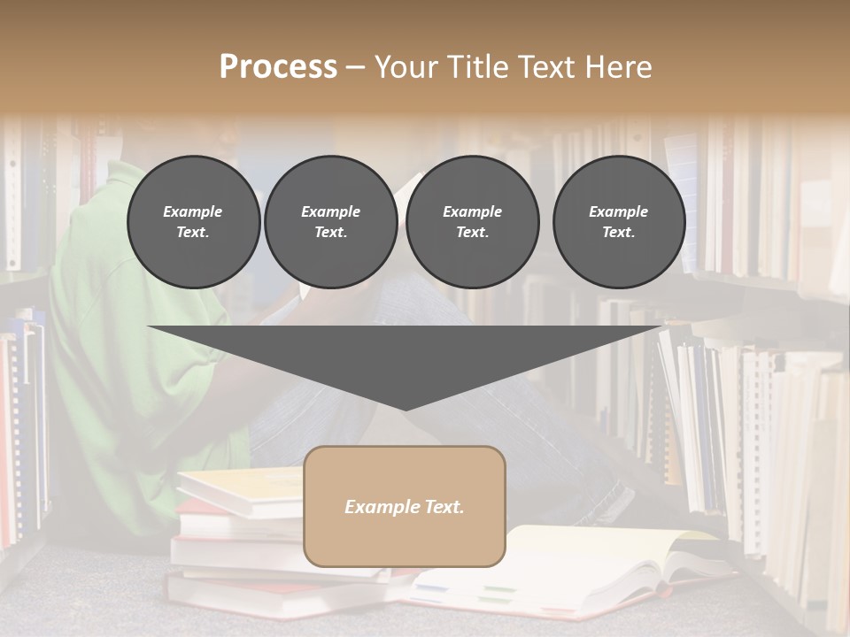 Bookshelf African Student PowerPoint Template