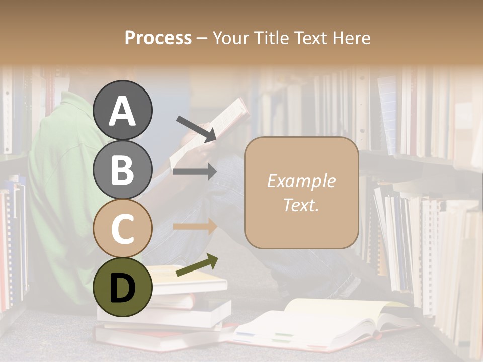 Bookshelf African Student PowerPoint Template