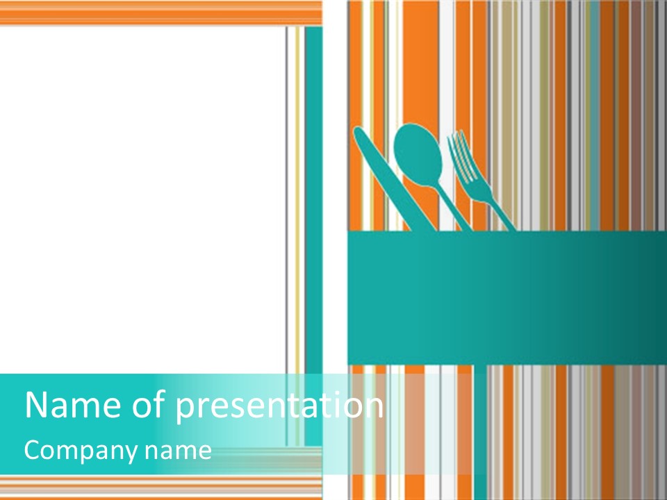 Tag Fork Blue PowerPoint Template