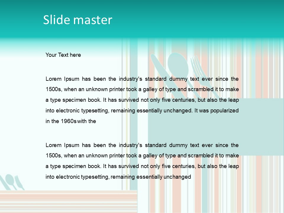 Tag Fork Blue PowerPoint Template