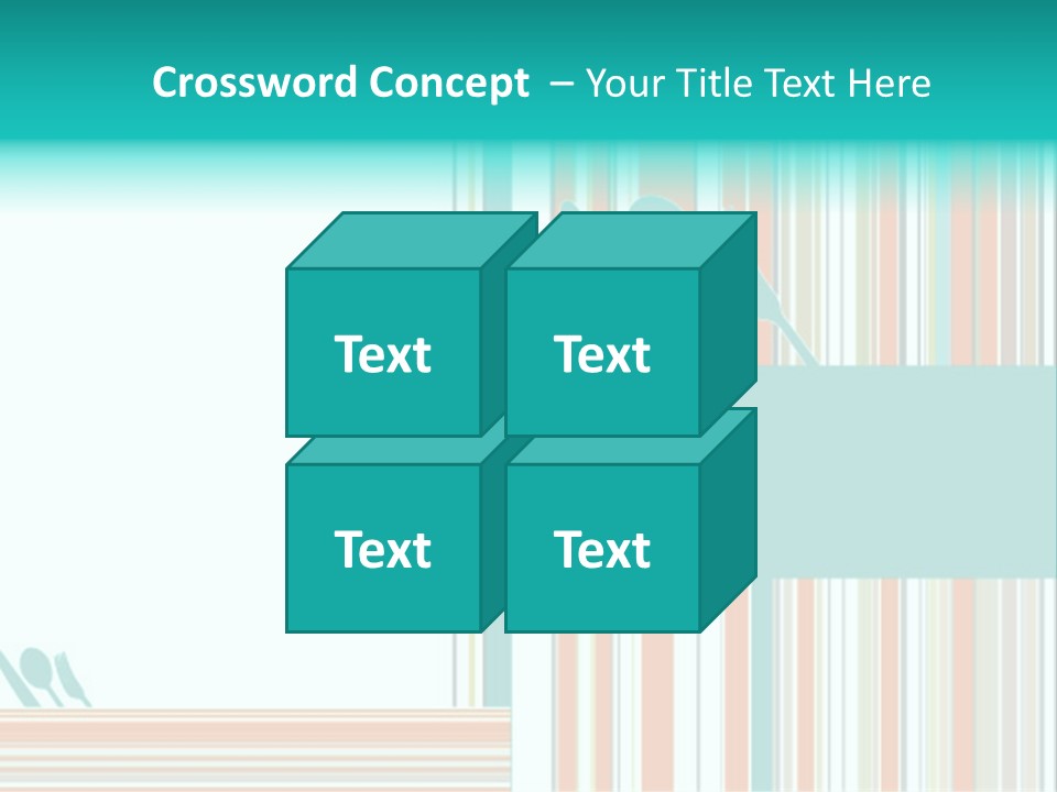 Tag Fork Blue PowerPoint Template