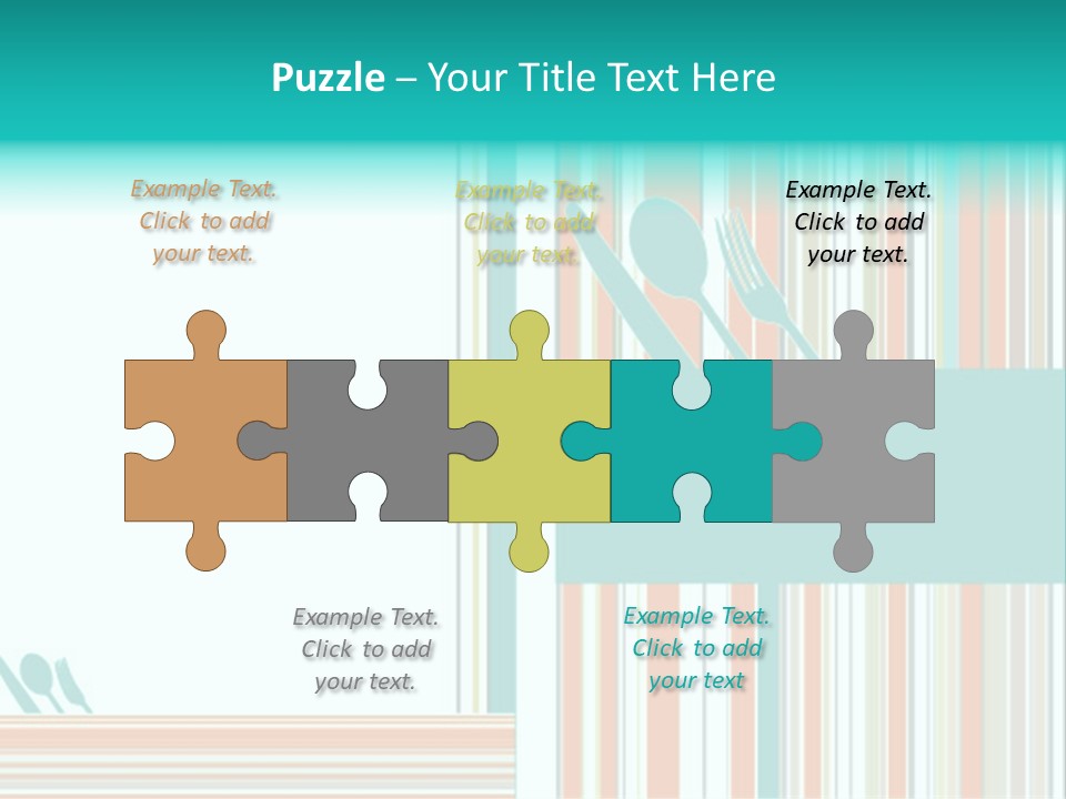 Tag Fork Blue PowerPoint Template