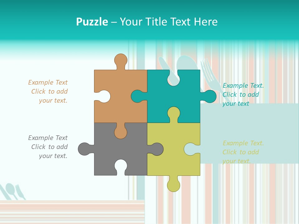 Tag Fork Blue PowerPoint Template