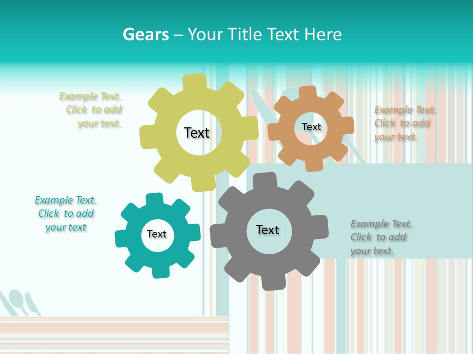 Tag Fork Blue PowerPoint Template