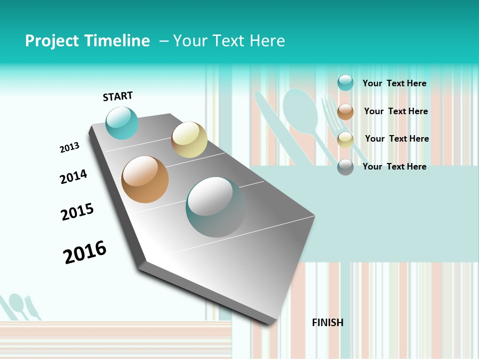 Tag Fork Blue PowerPoint Template