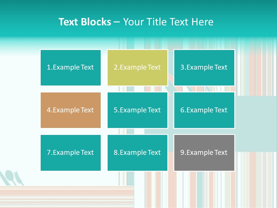 Tag Fork Blue PowerPoint Template