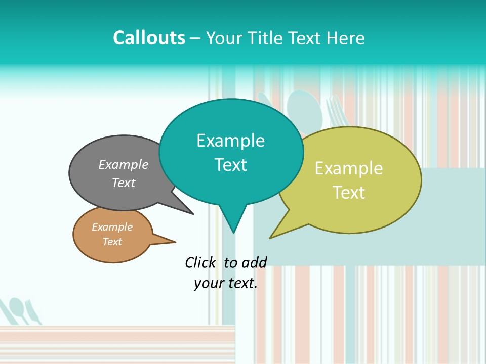 Tag Fork Blue PowerPoint Template