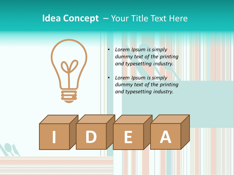 Tag Fork Blue PowerPoint Template