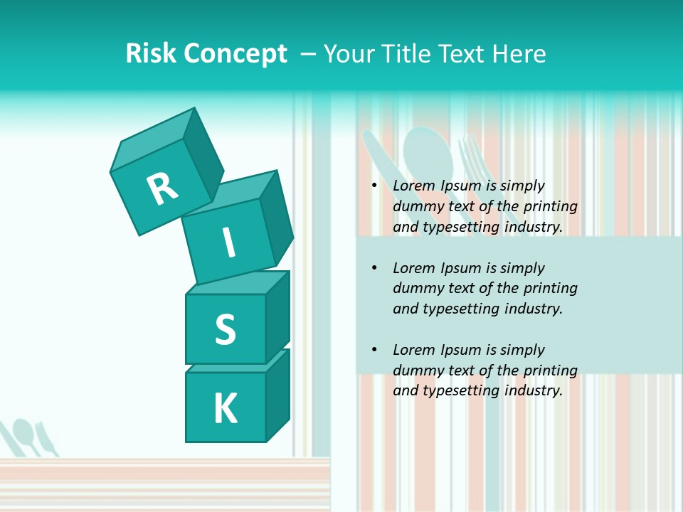 Tag Fork Blue PowerPoint Template