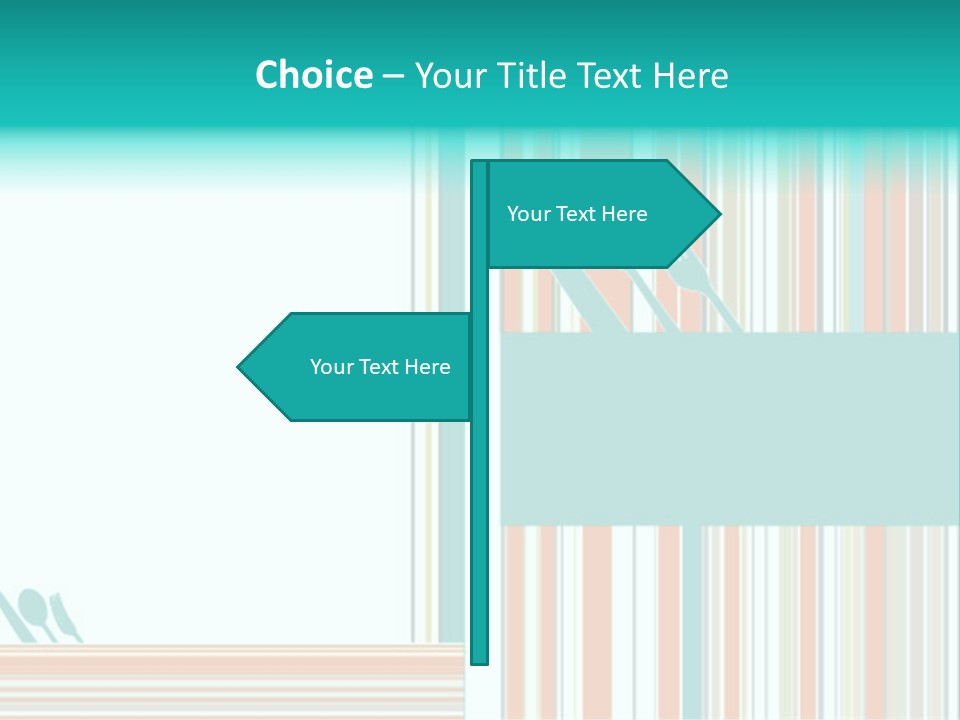 Tag Fork Blue PowerPoint Template
