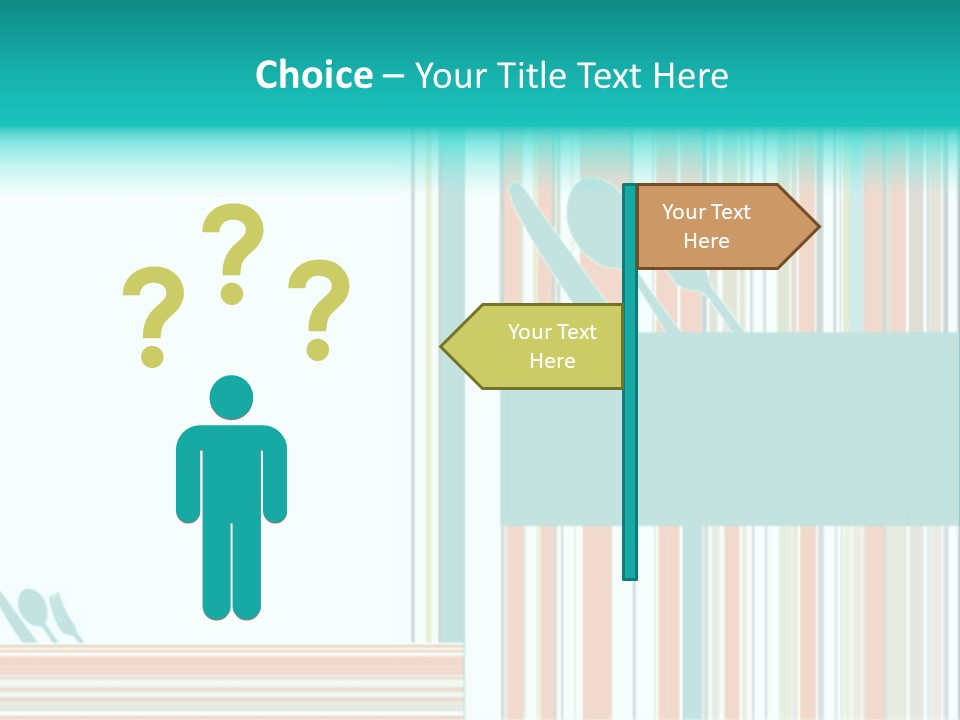 Tag Fork Blue PowerPoint Template