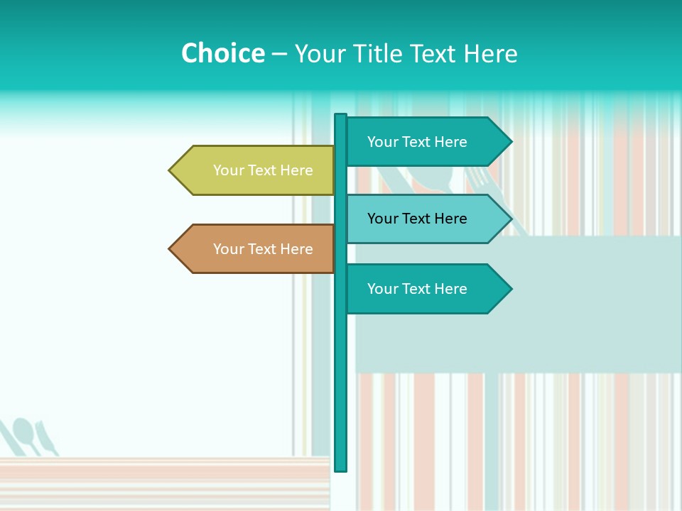 Tag Fork Blue PowerPoint Template