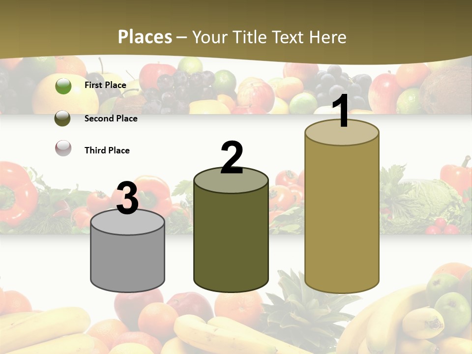 Tangerine Eating Lettuce PowerPoint Template