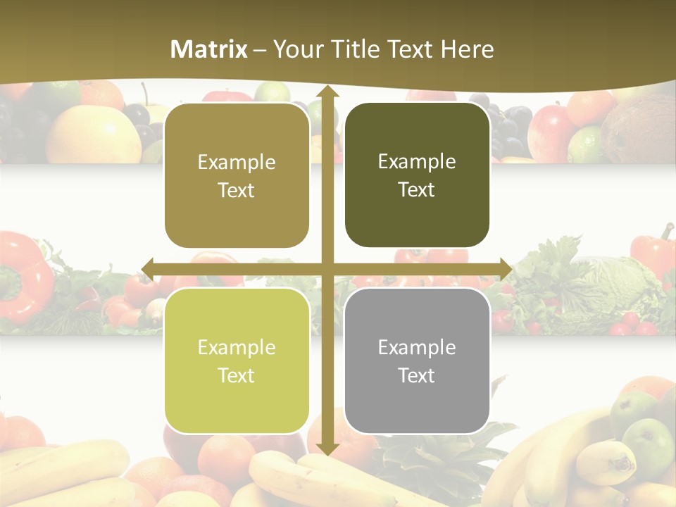 Tangerine Eating Lettuce PowerPoint Template