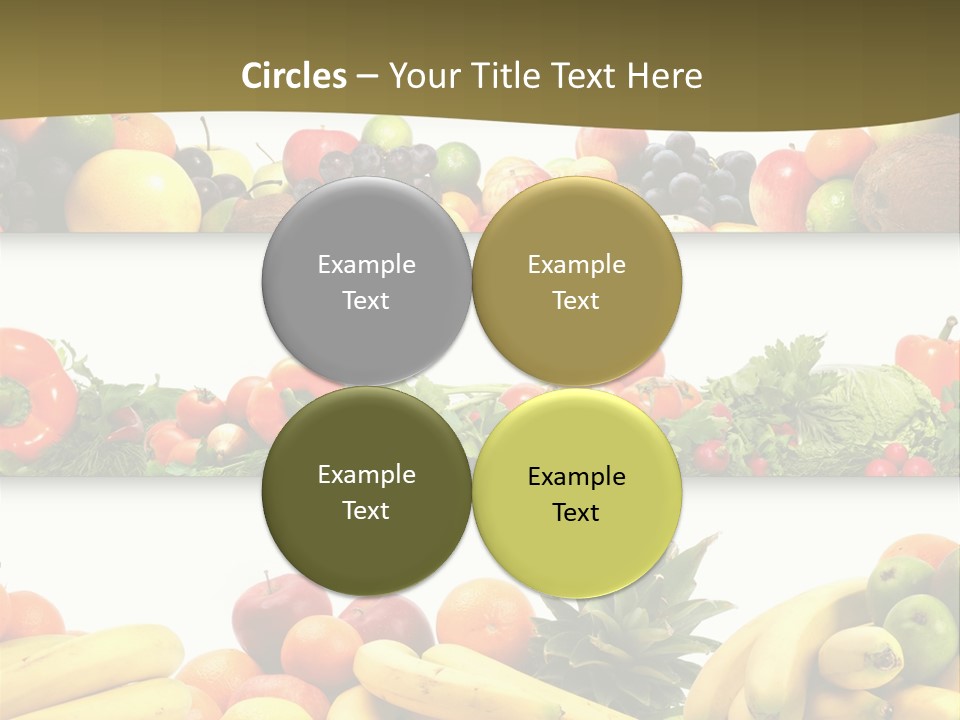 Tangerine Eating Lettuce PowerPoint Template