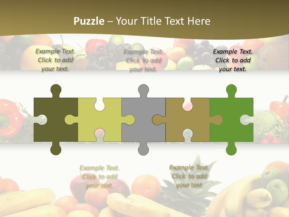 Tangerine Eating Lettuce PowerPoint Template