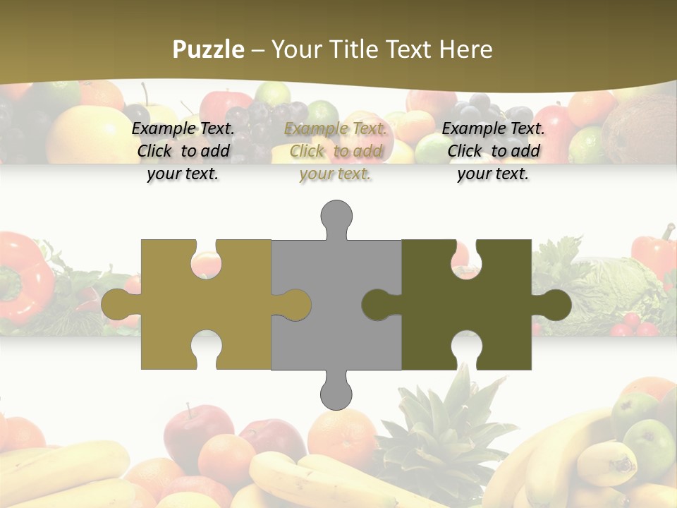 Tangerine Eating Lettuce PowerPoint Template