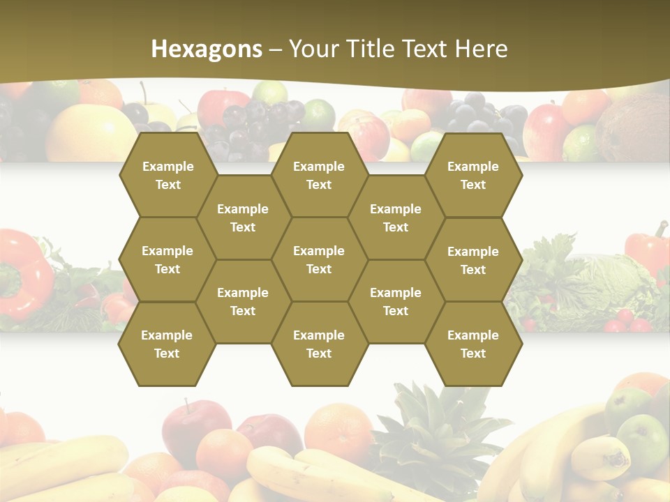 Tangerine Eating Lettuce PowerPoint Template