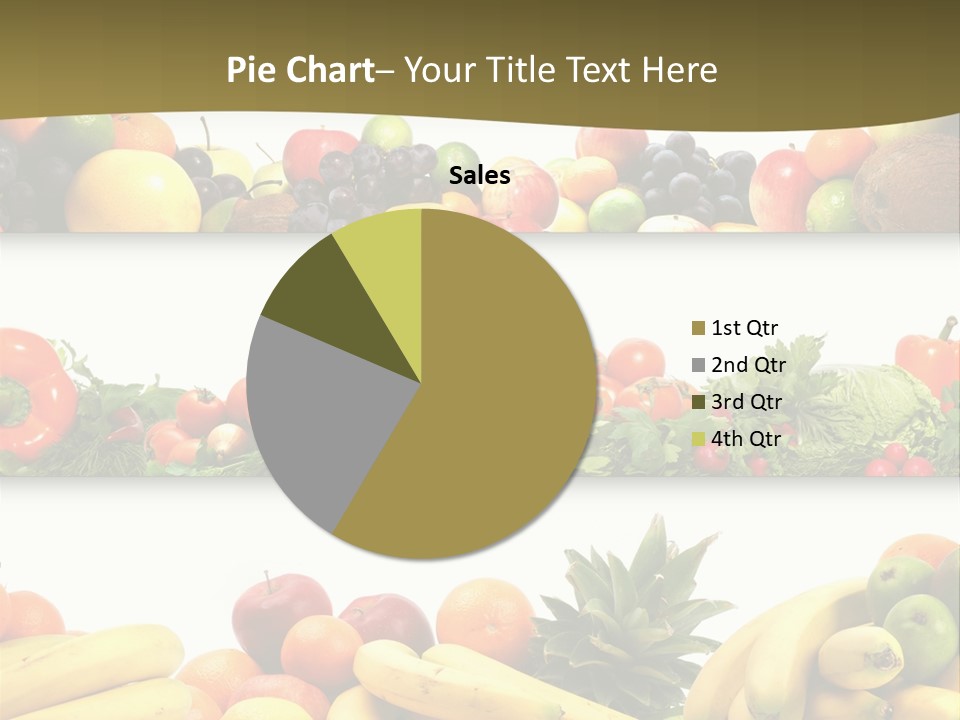 Tangerine Eating Lettuce PowerPoint Template