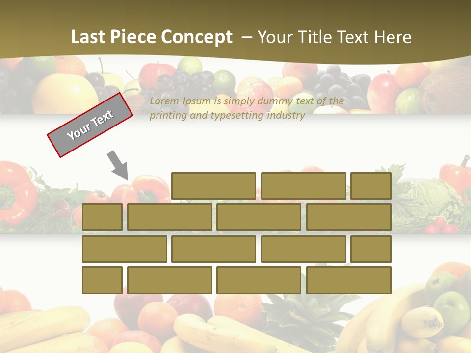 Tangerine Eating Lettuce PowerPoint Template