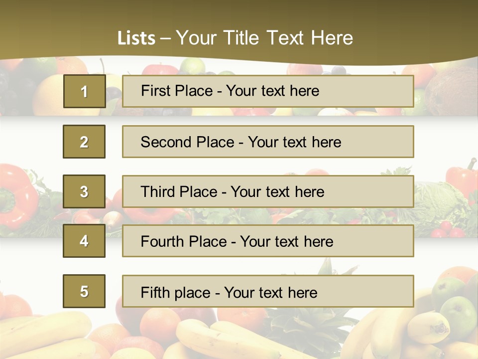 Tangerine Eating Lettuce PowerPoint Template