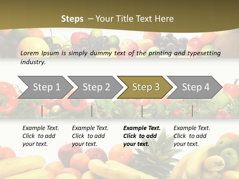 Tangerine Eating Lettuce PowerPoint Template