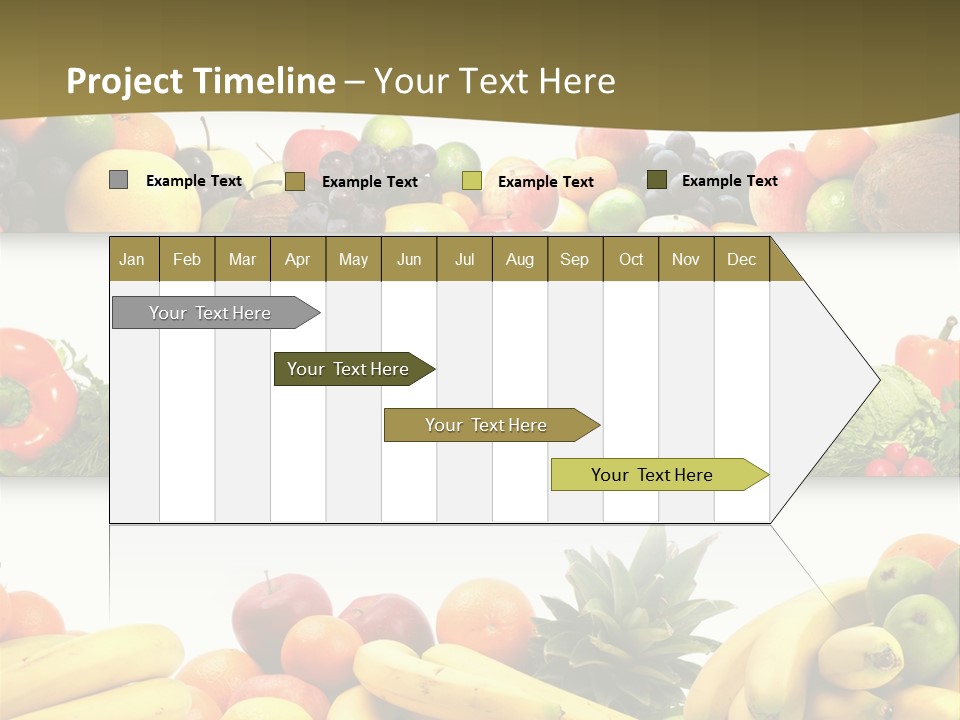 Tangerine Eating Lettuce PowerPoint Template