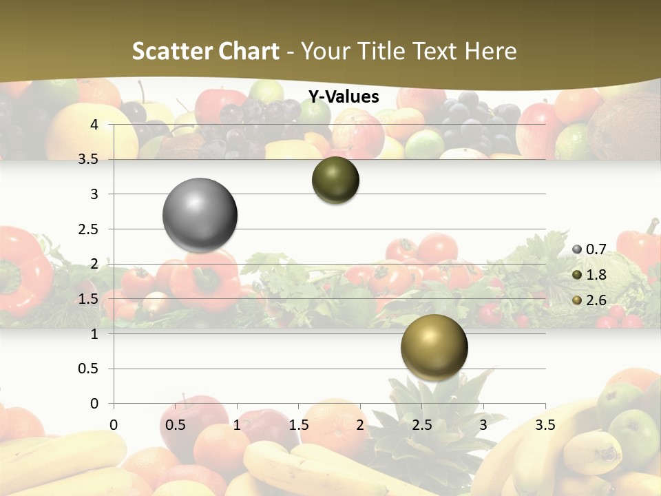 Tangerine Eating Lettuce PowerPoint Template