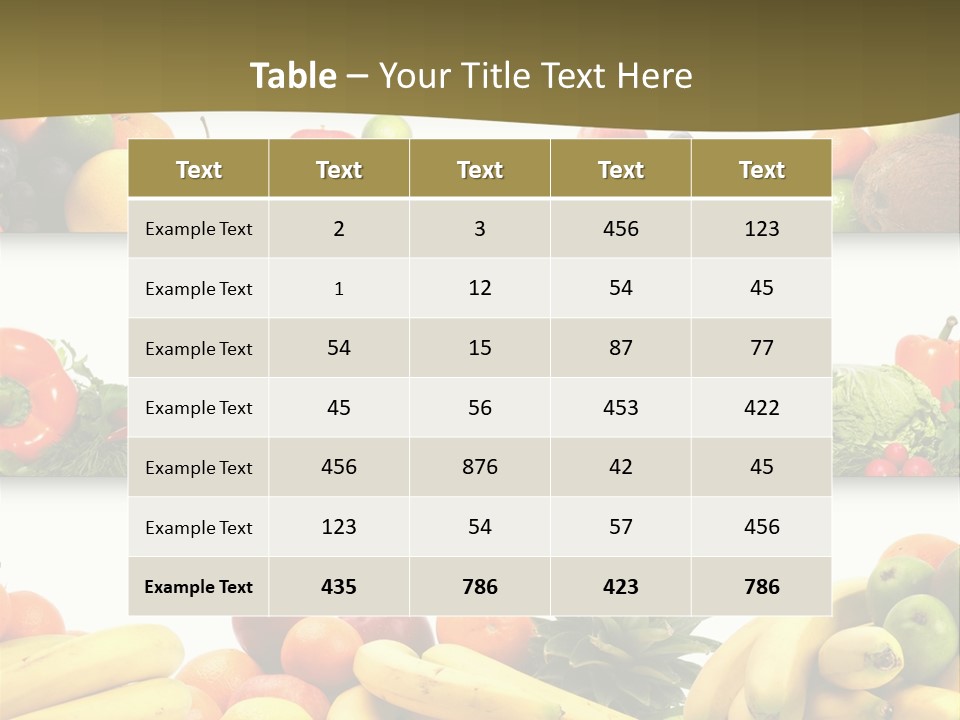 Tangerine Eating Lettuce PowerPoint Template