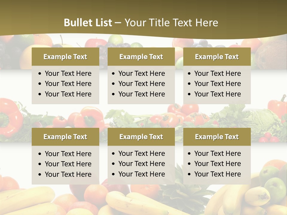 Tangerine Eating Lettuce PowerPoint Template