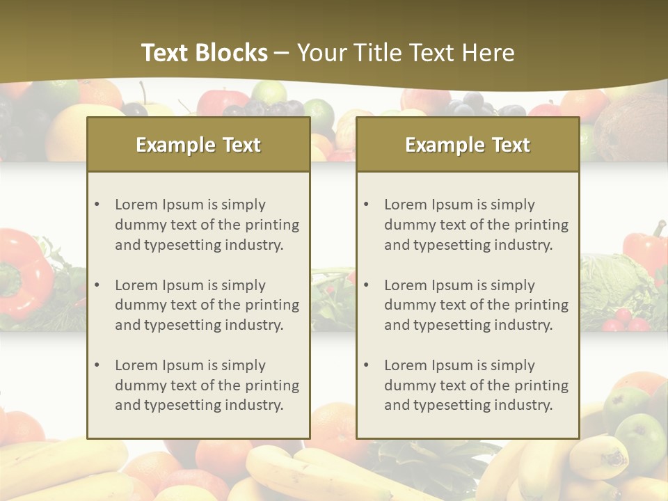 Tangerine Eating Lettuce PowerPoint Template
