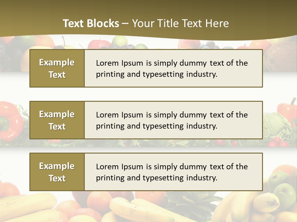 Tangerine Eating Lettuce PowerPoint Template