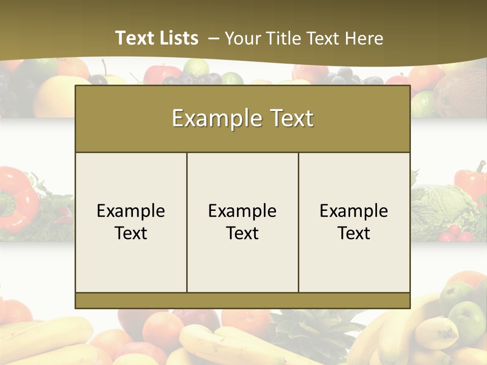 Tangerine Eating Lettuce PowerPoint Template