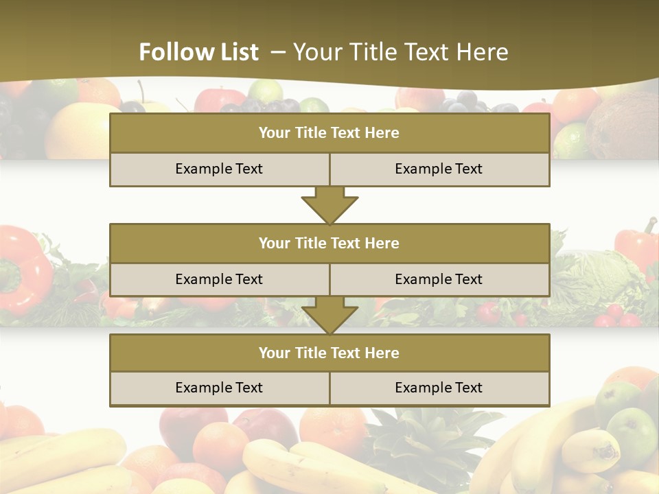 Tangerine Eating Lettuce PowerPoint Template