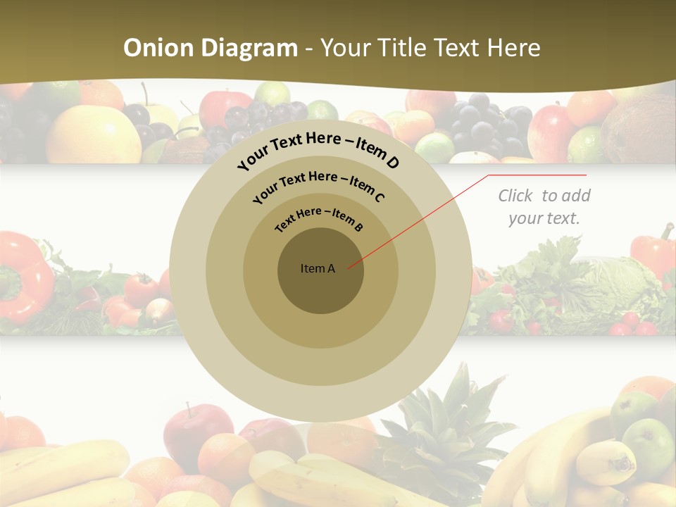 Tangerine Eating Lettuce PowerPoint Template