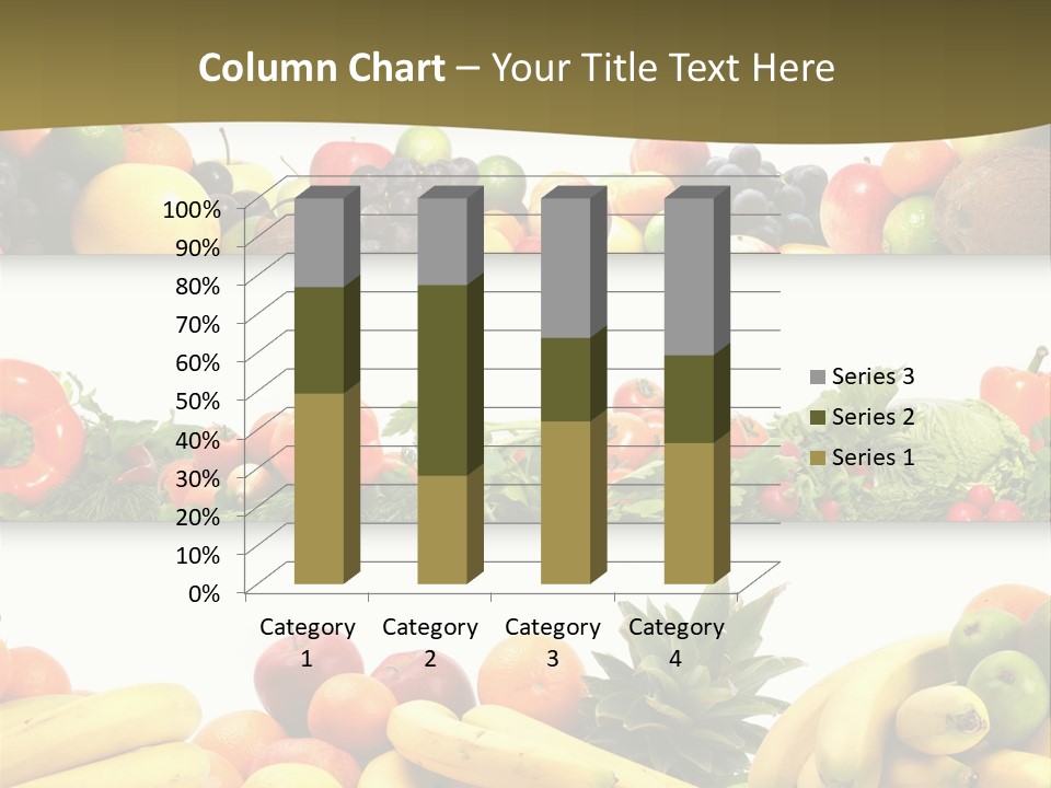 Tangerine Eating Lettuce PowerPoint Template
