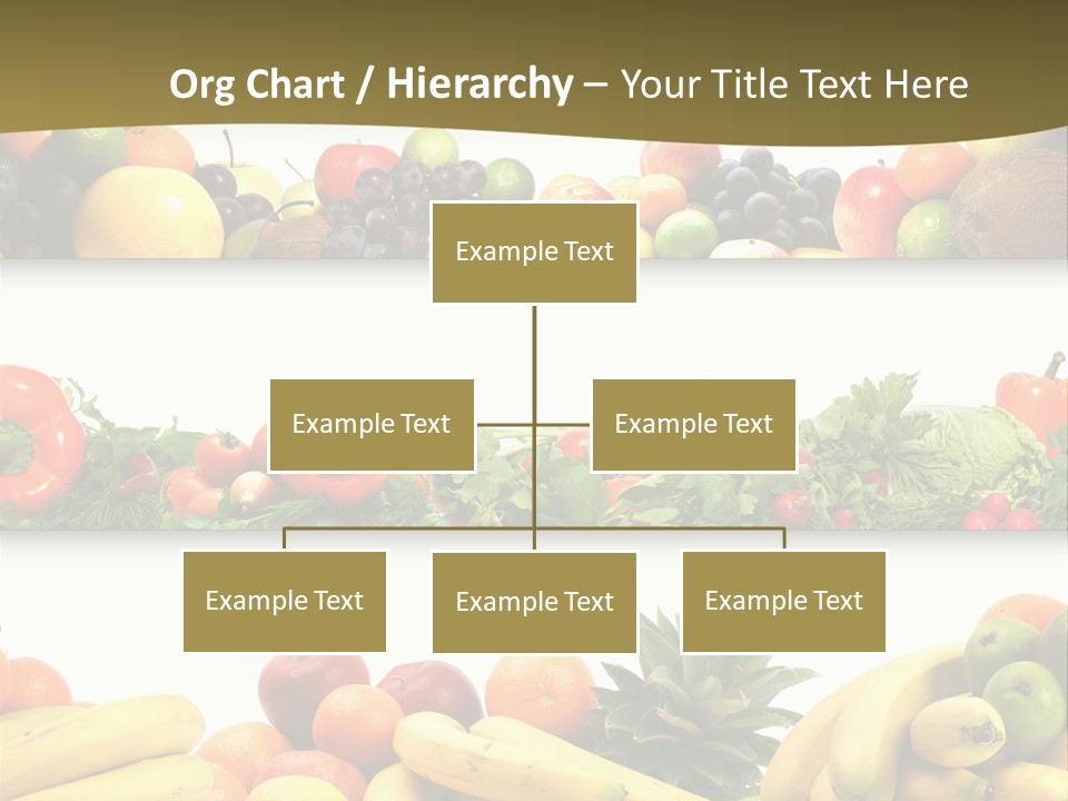 Tangerine Eating Lettuce PowerPoint Template