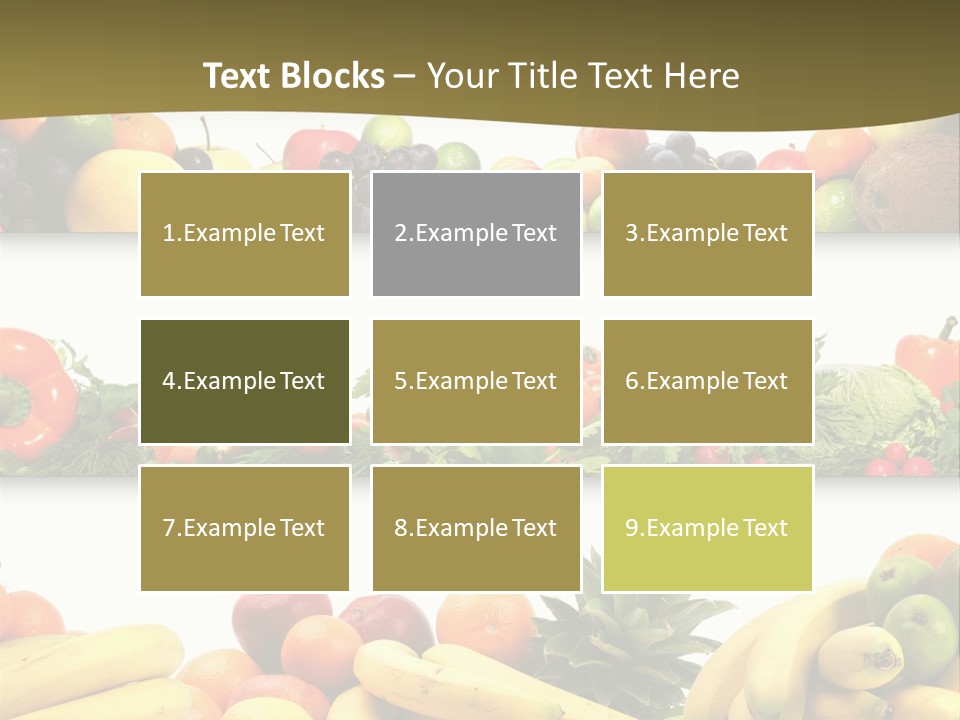 Tangerine Eating Lettuce PowerPoint Template
