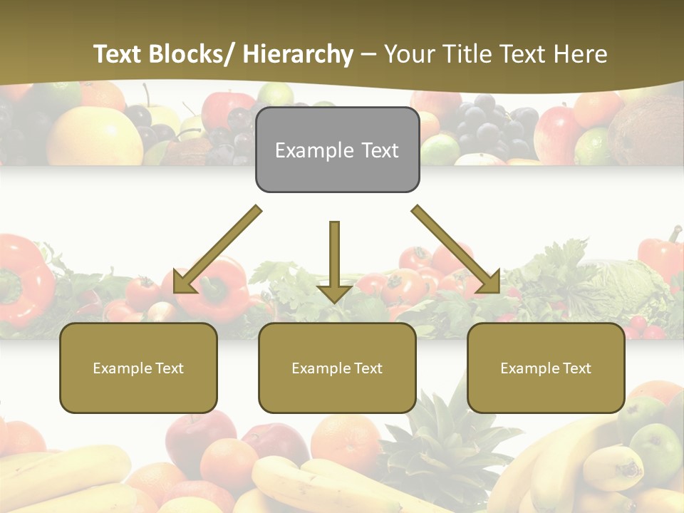 Tangerine Eating Lettuce PowerPoint Template