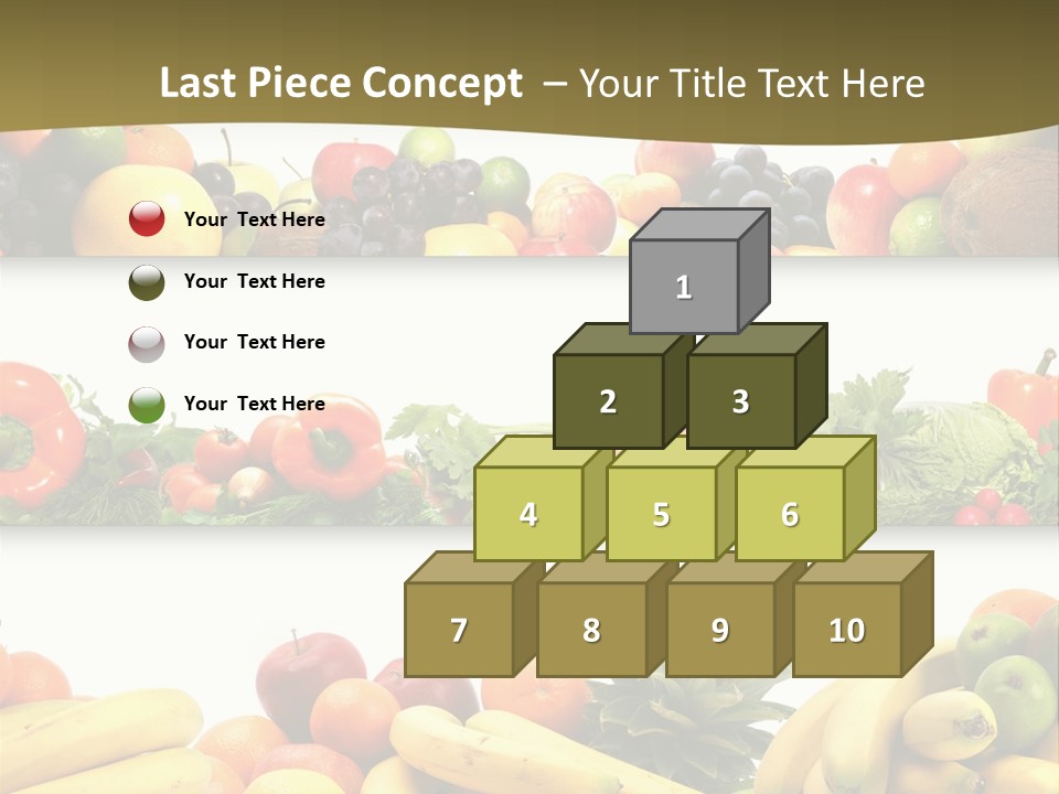 Tangerine Eating Lettuce PowerPoint Template