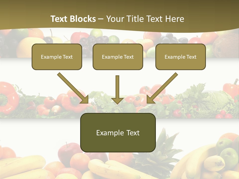 Tangerine Eating Lettuce PowerPoint Template