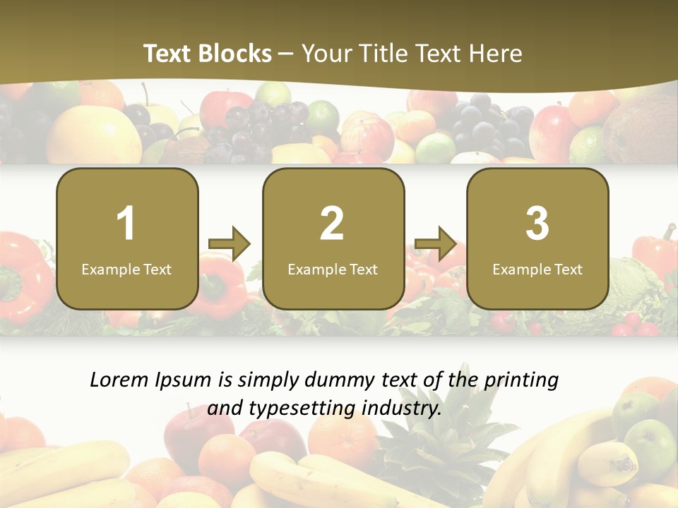 Tangerine Eating Lettuce PowerPoint Template