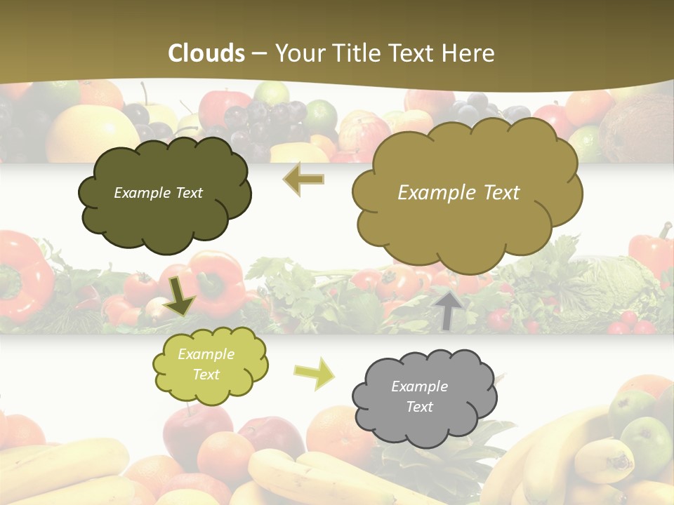 Tangerine Eating Lettuce PowerPoint Template
