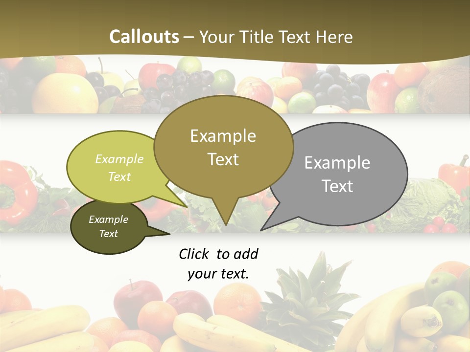 Tangerine Eating Lettuce PowerPoint Template
