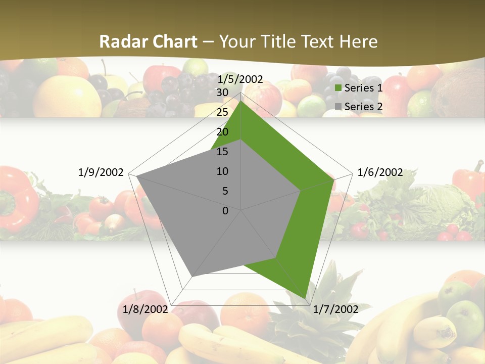 Tangerine Eating Lettuce PowerPoint Template