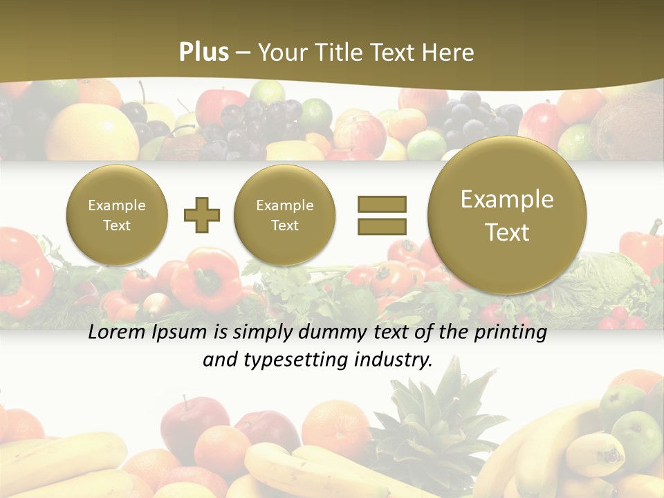 Tangerine Eating Lettuce PowerPoint Template