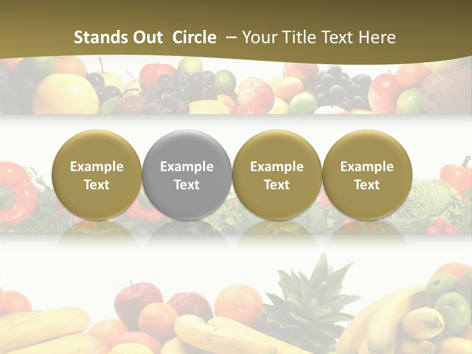 Tangerine Eating Lettuce PowerPoint Template