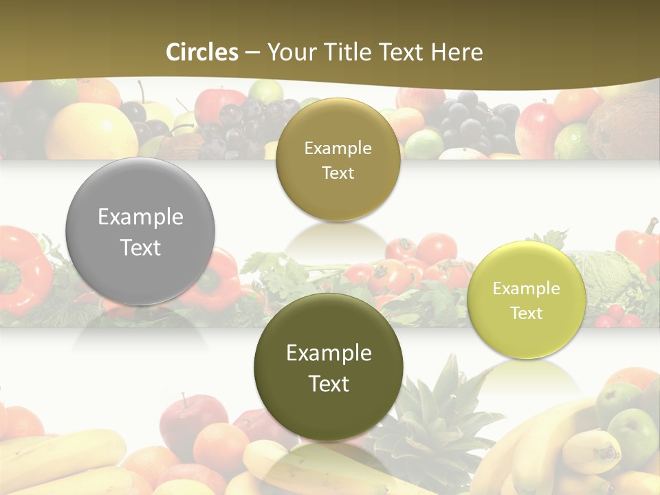 Tangerine Eating Lettuce PowerPoint Template