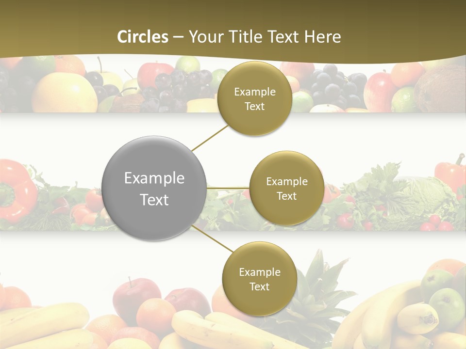 Tangerine Eating Lettuce PowerPoint Template